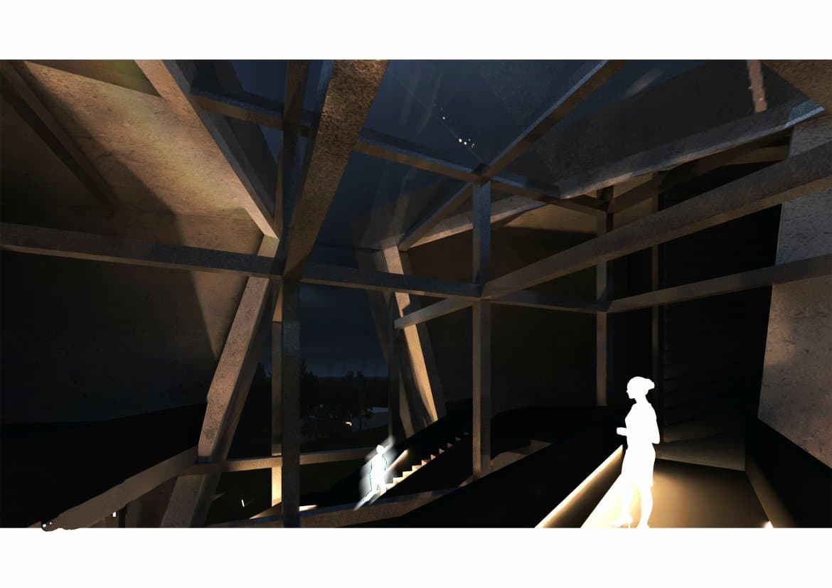 The Split Frame interior detail study